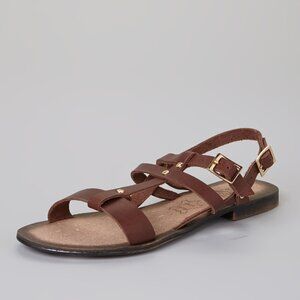 MSRP $90 MODERN REBEL Brown Genuine Leather Madison Gladiator Summer Sandal 7.5